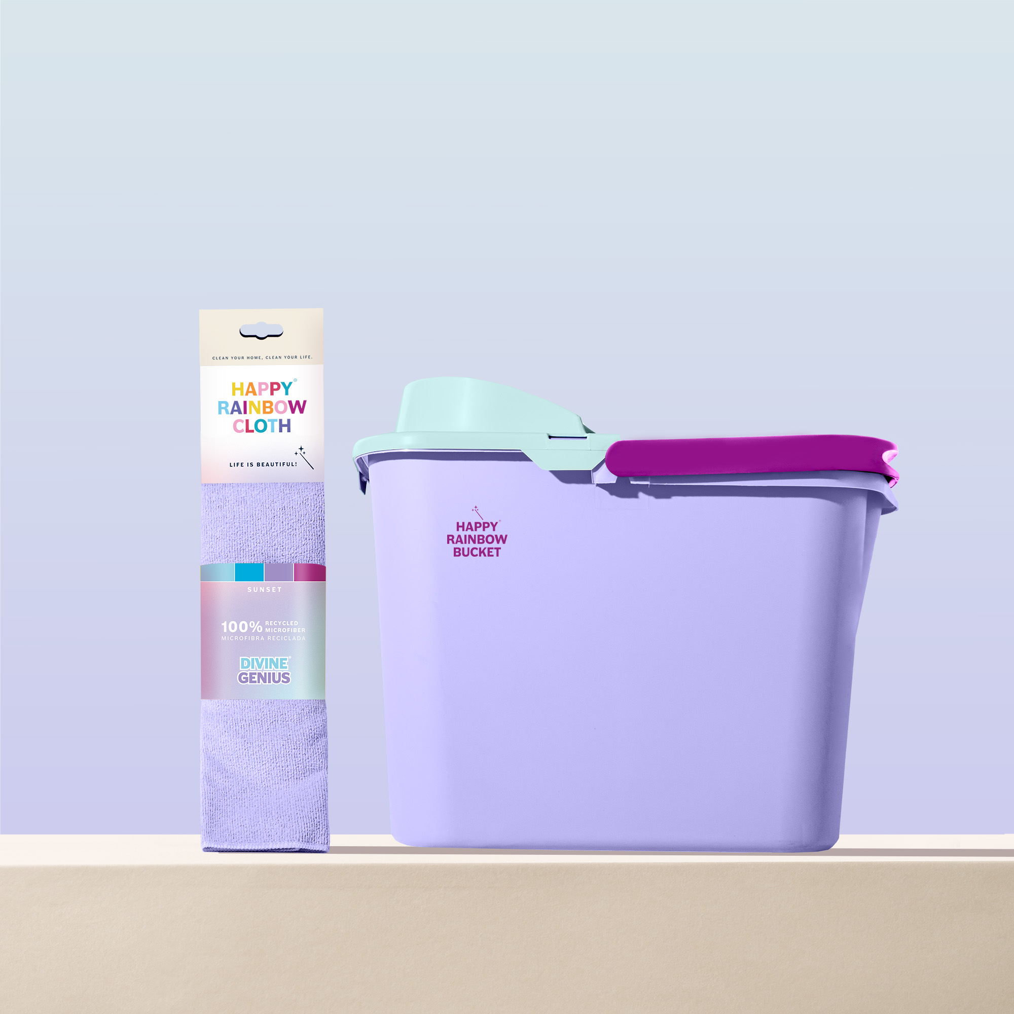 SEAU RAINBOW RECYCLE + ESSOREUSE 14L - Sunset - DIVINE GENIUS